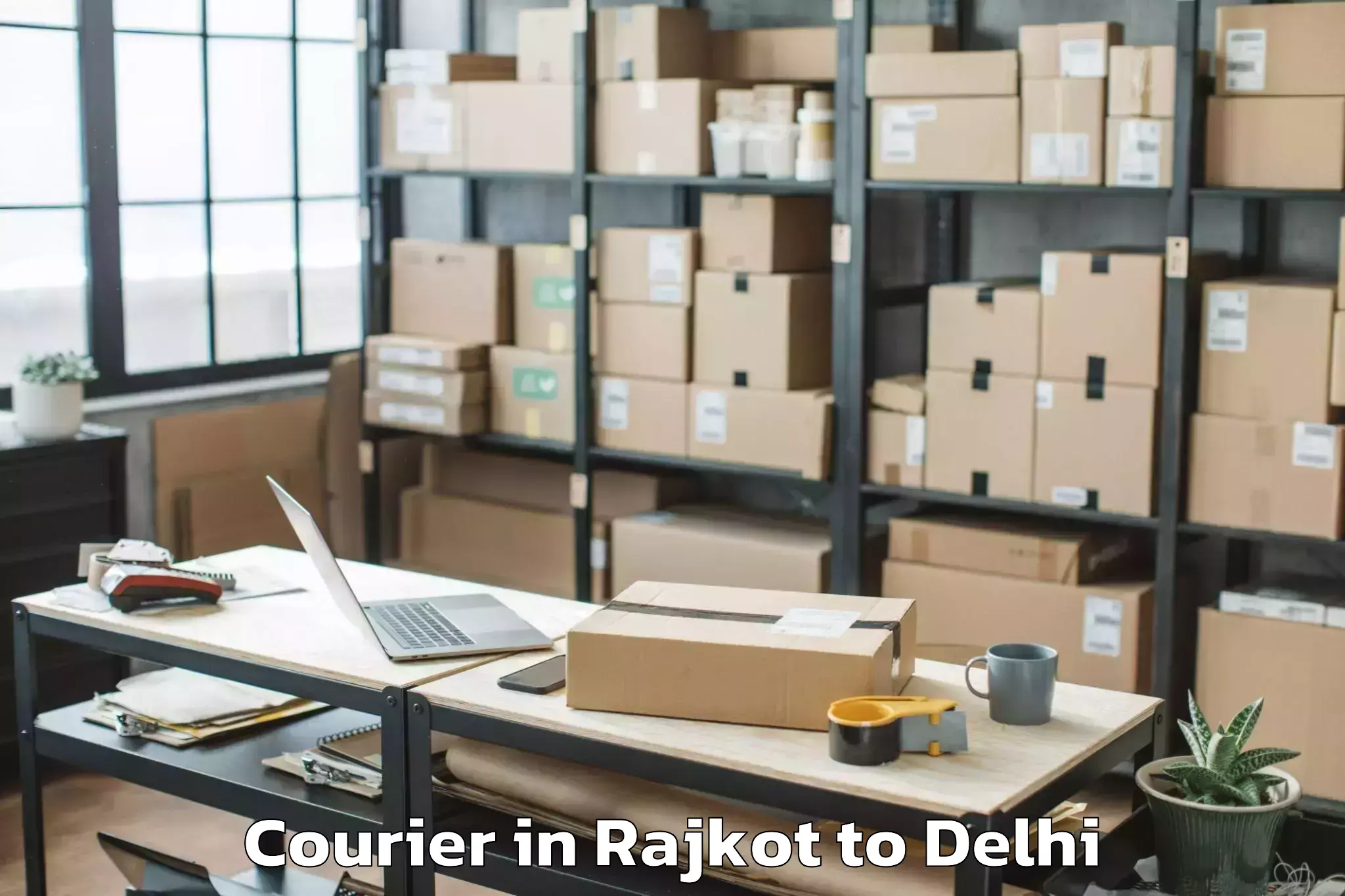 Top Rajkot to Parsvnath Mall Azadpur Courier Available